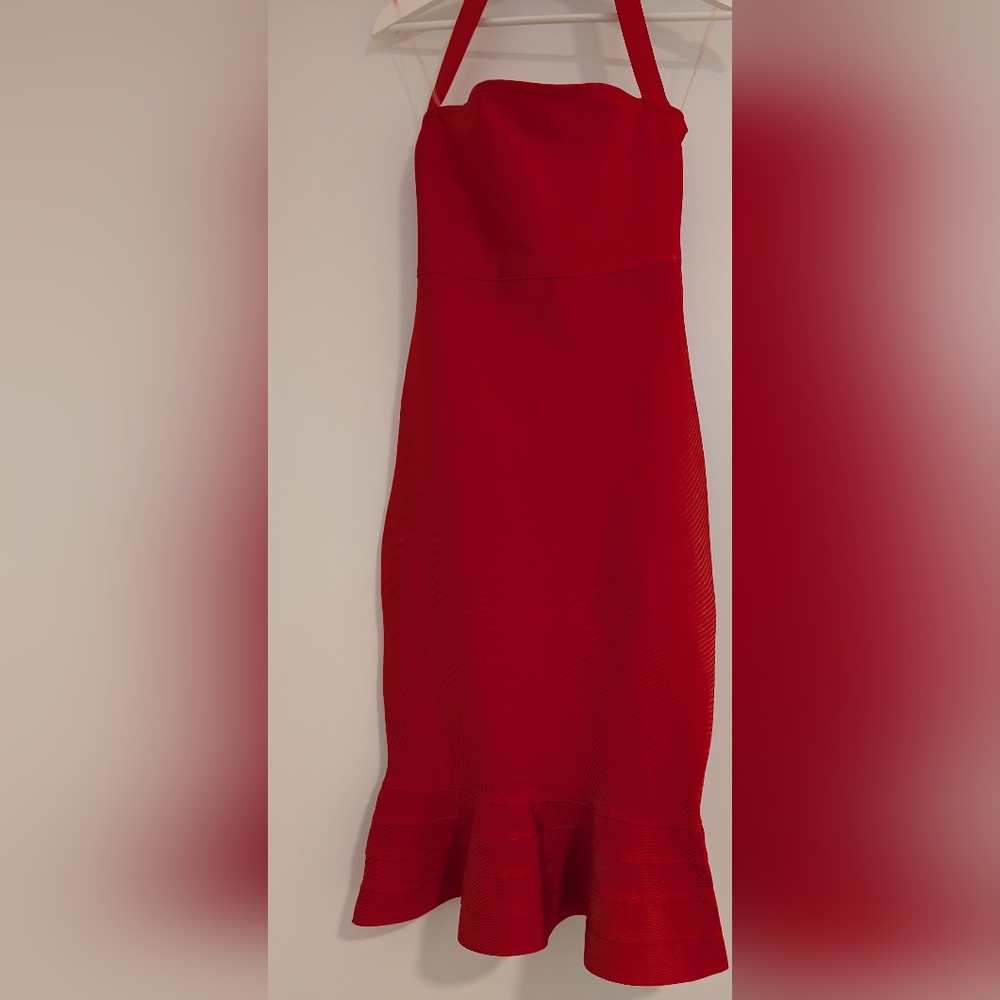 Elegant Red Tube Women's Dress
